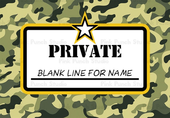 Printable Army Name Tags | diy printable army soldier military camo party name tag Printable Army Name Tags | diy printable army soldier military camo party name tag