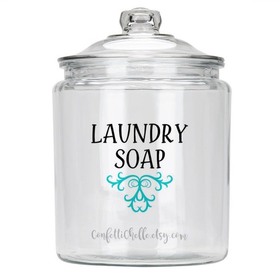 Laundry Soap Suds Vinyl Decal Jar Label FREE by ConfettiChelle