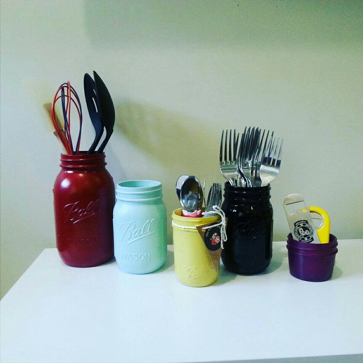 Painted Decorative Mason Jars