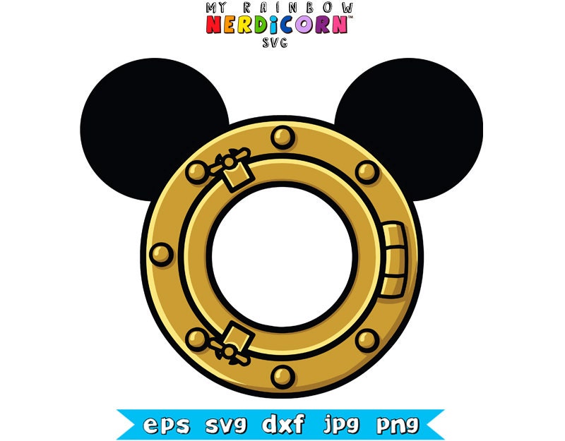 Disney Cruise Porthole files for cutting by RainbowNerdicornSVG