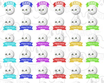 Kawaii Volleyball Planner Stickers