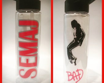 Michael Jackson // personalized water bottle // 24oz water bottle