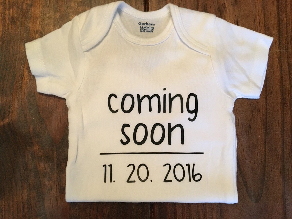 Coming Soon Baby Announcement Onesie1136 x 852