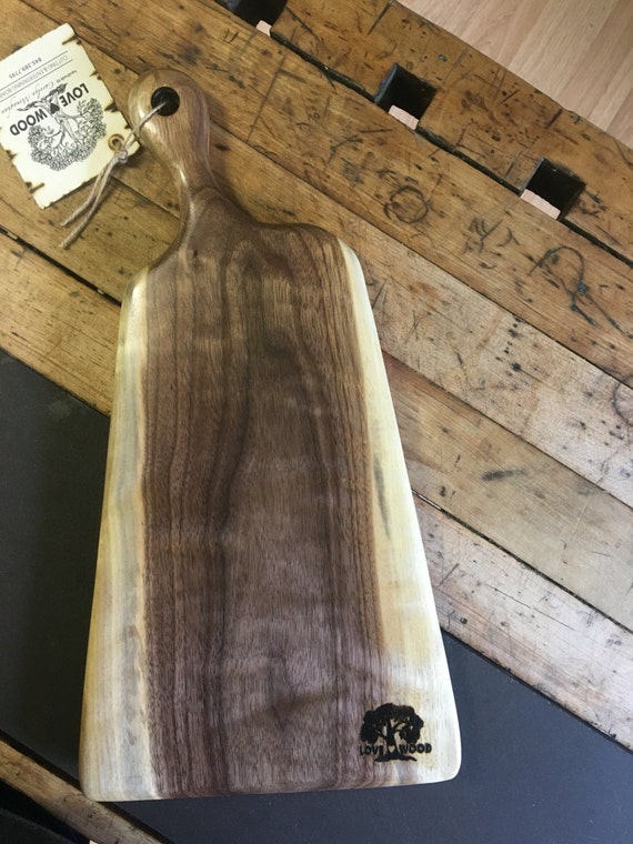 Handcrafted cutting board made from black walnut by lovewoodCo