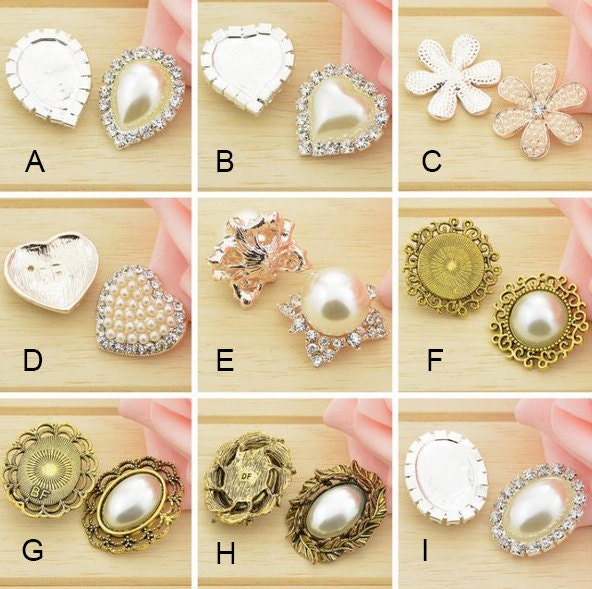 5 pcs Pearl Rhinestone Embellishment Pearl Craft