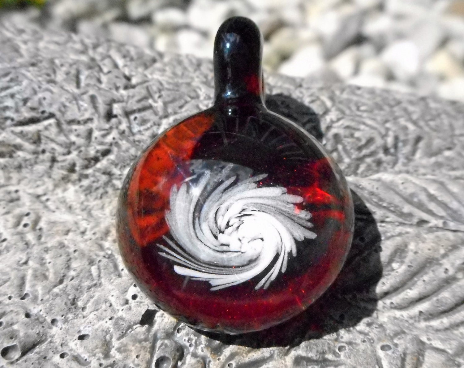 heady glass pendant heady glass necklace by rippleffectartstudio