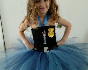 Judy hopps tutu dress - Zootopia costume - Zootopia tutu dress - Judy Hopps tutu dress - police costume - Bunny rabbit costume - tutu dress