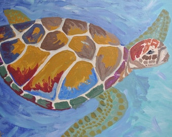 Pop art turtle | Etsy