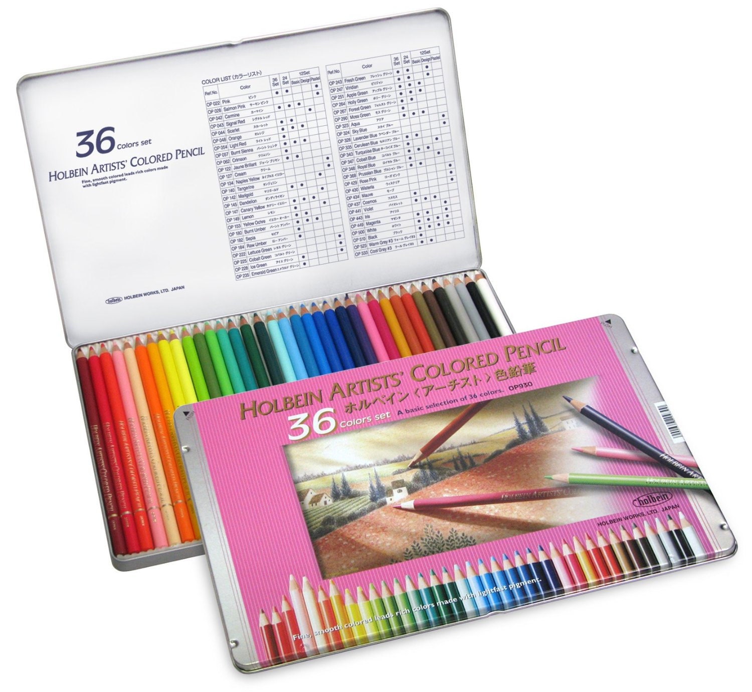 Holbein Artist Colored Pencil 36 Color Set For Professional