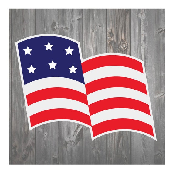 Download American Flag Waving SVG Vector Digital Image