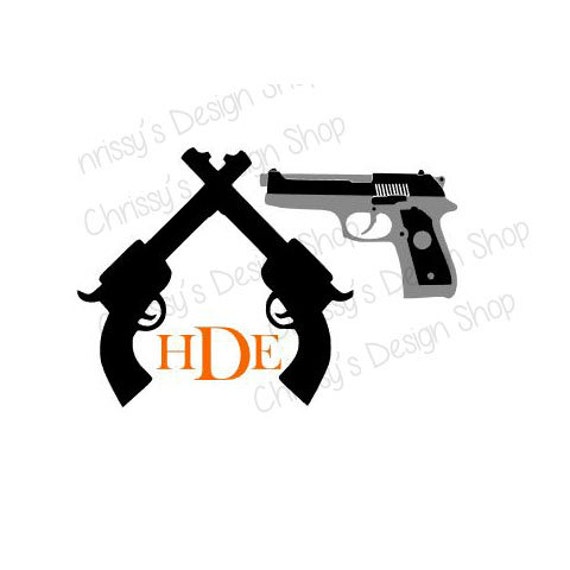 Download Pistol bundle svg / gun svg / monogram pistol svg / hunting
