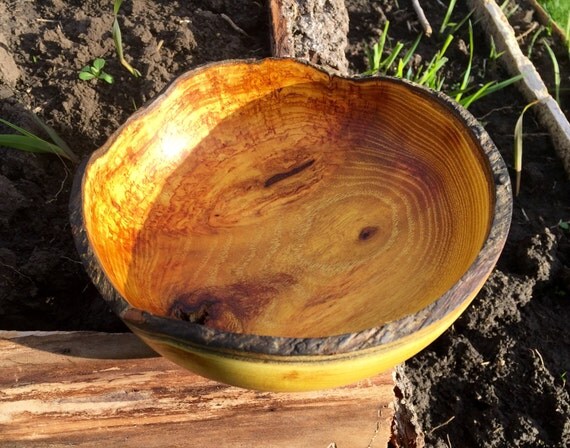 Osage orange burl live edge turned wooden by SticksStonesStrings1