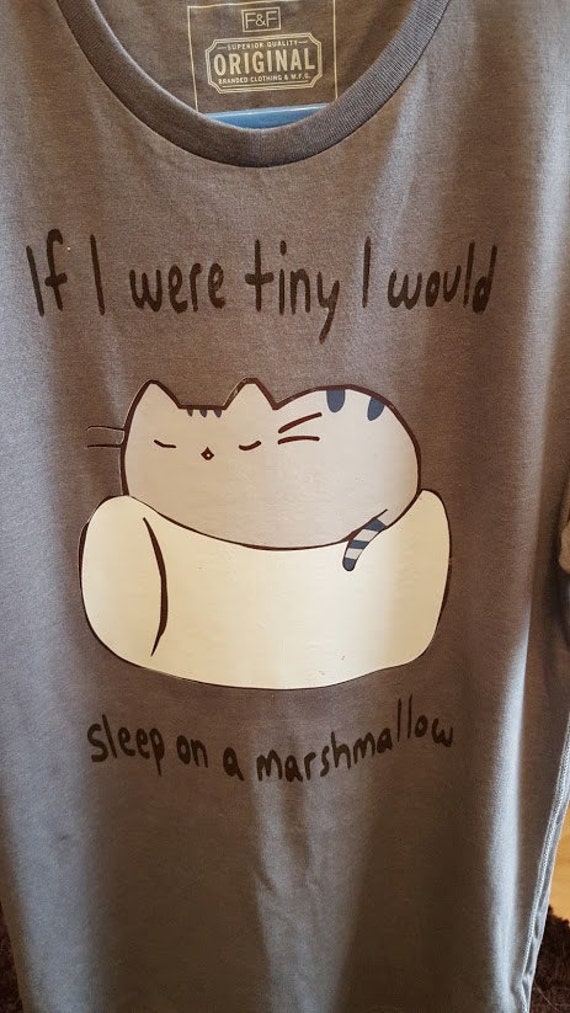 Pusheen Tshirt if I were tiny I would by WastelandEmporiumGB