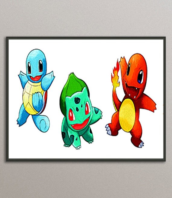 Squirtle Poster Bulbasaur Poster Charmander by DownloadExpress