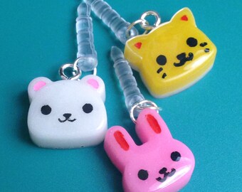 thumbnail image 2 of Kawaii Phone Charm - Inupan Dog With Bread Figure, 1PC Random - Bandai, Multicolor Plastic Lanyard Charm 2 of 6