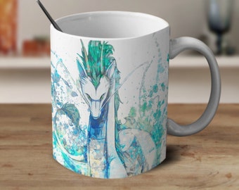 Spirited Away, Haku Dragon Mug, Studio Ghibli Mug, Spirited Away Mug, Anime, Anime Mug Watercolor Mug, Magic Coffee Mug, Color Changing Mug,