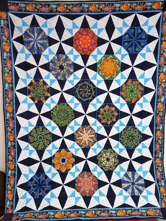 Stack N Whack Kaleidoscope Twin Quilt