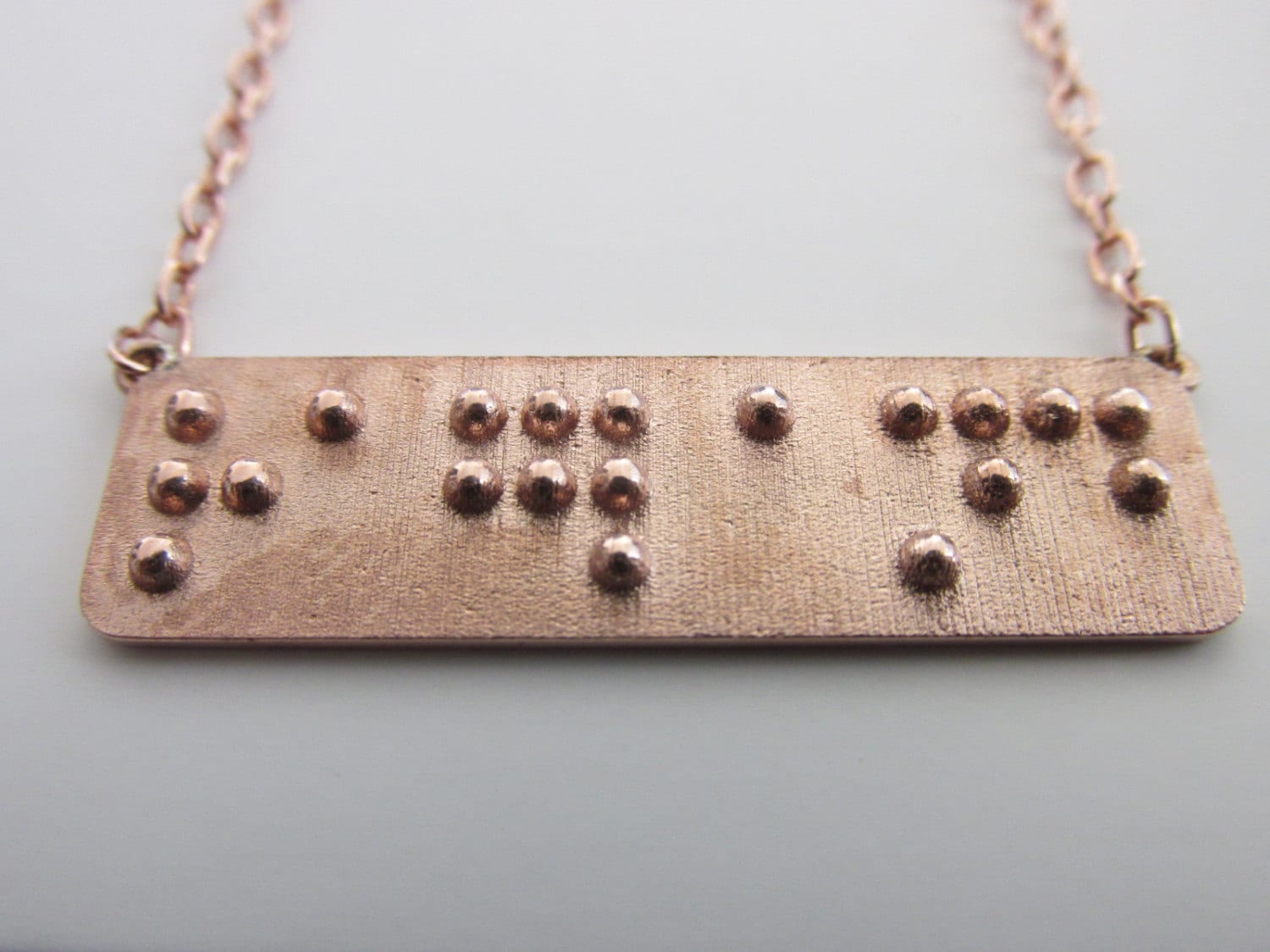 Custom Necklace Braille Necklace Custom Braille Necklace