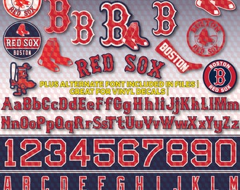 Boston Red Sox Logos, Red Sox Jersey Fonts, Red Sox T-Shirts, Red Sox SVG, Red Sox T-Shirts with Vinyl