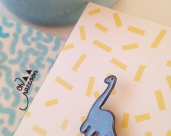 Pin's brooch dinosaur blue