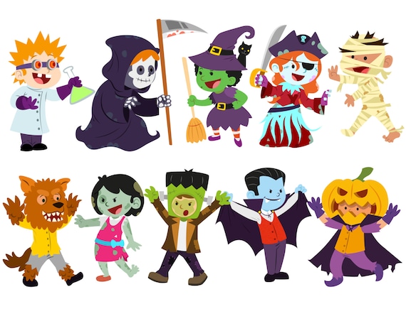 Items similar to Halloween clipart Costume clipart ...