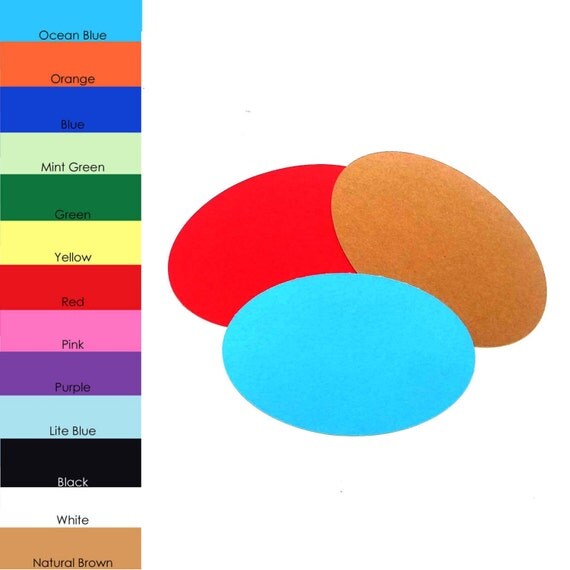 25 pack Oval Paper Shape Oval Shape Tags Paper Oval Oval