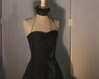 Items similar to Mini little black lace dress on Etsy