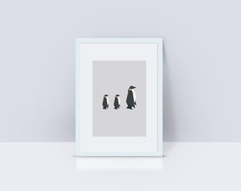 Penguin Geo Family Print