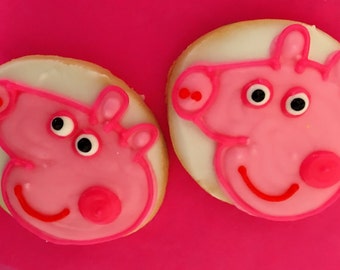Peppa pig cookies | Etsy