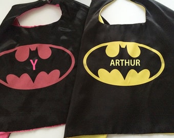 Batman cape, Batman costume, superhero kids clothes, Batman cosplay, super hero cosplay, Batman party, Batgirl cape