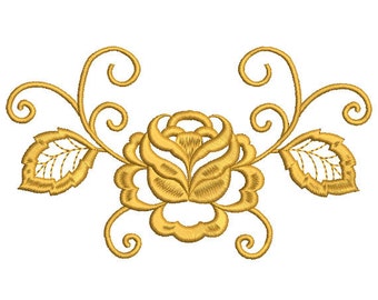 Rose Embroidery design. Flower embroidery design. Pattern embroidery. Machine embroidery design.