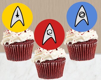 Star Trek Cupcake Toppers - Instant Download - Star Trek Cupcakes - Star Trek Party - Digital Download - Cupcake Toppers - Cake Toppers