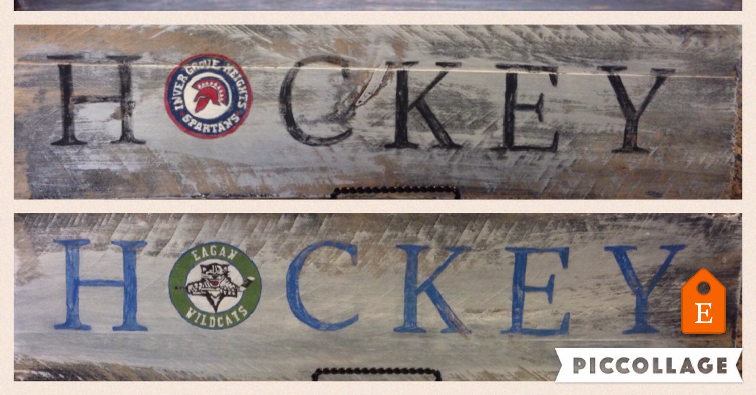 Custom hockey sign hockey sign wood hockey sign wood sign
