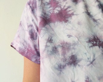 Hand Dyed Scoop Neck Blouse in Amethyst ,Lavender, Gray, Anna Joyce, Portland, OR