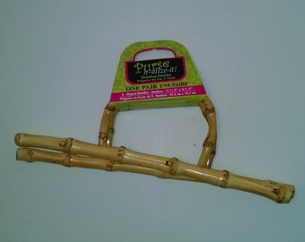 D shape purse handle set, bamboo purse handles