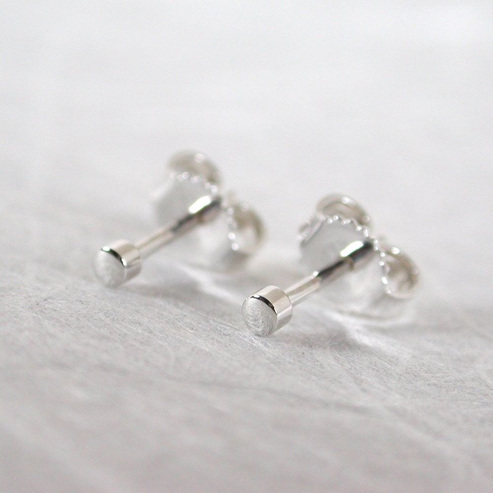 2mm Sterling Silver Stud Earrings Tiny Silver Earrings