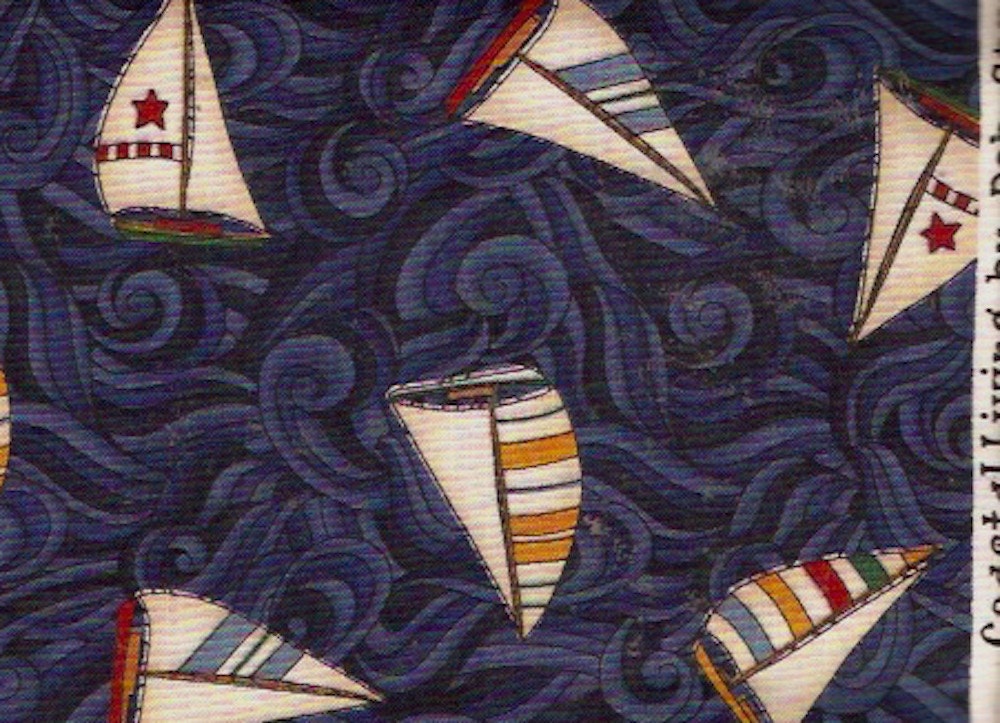 Coastal Living fabric Nautical sailing themed Moda Quilting