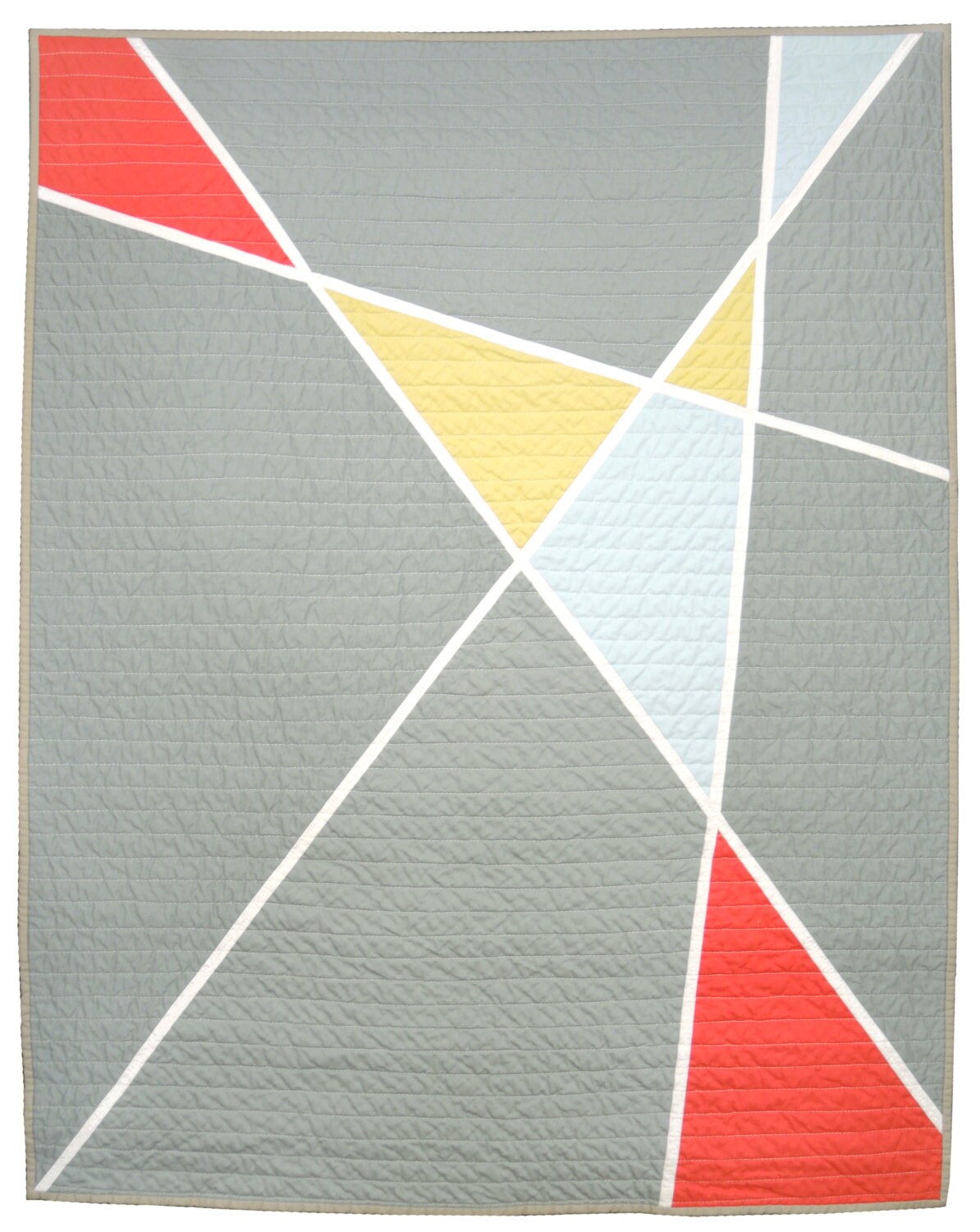 SUMMER SALE Modern Quilt Mid Century Modern Slate Stained