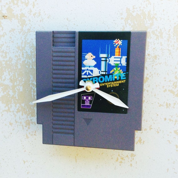 Clock Nintendo Video Game Cartridge Clock Gyromite by crimsonking