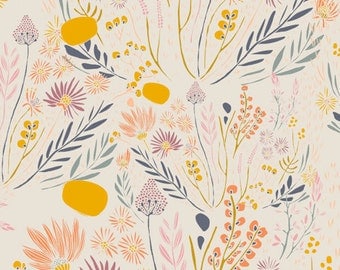 boho fabric, floral fabric, morning walk, leah duncan fabric, quilting cottons, floral quilt fabric, modern quilt fabric, modern fabric