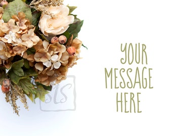 Floral Bouquet Mockup Styled Stock Photography Fall Autumn Background Desktop Wallpaper #215