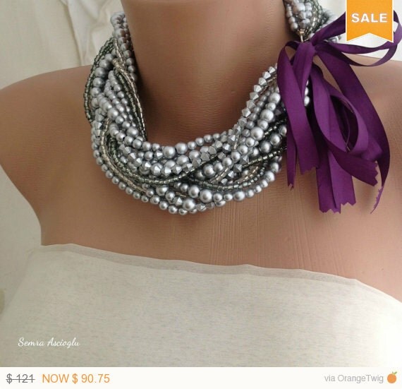 Sale Bridal Silver Pearl Jewelry with by HMbySemraAscioglu