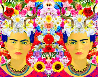 Frida Kahlo Nude Instant Digital Download Curtain By Artdecadence