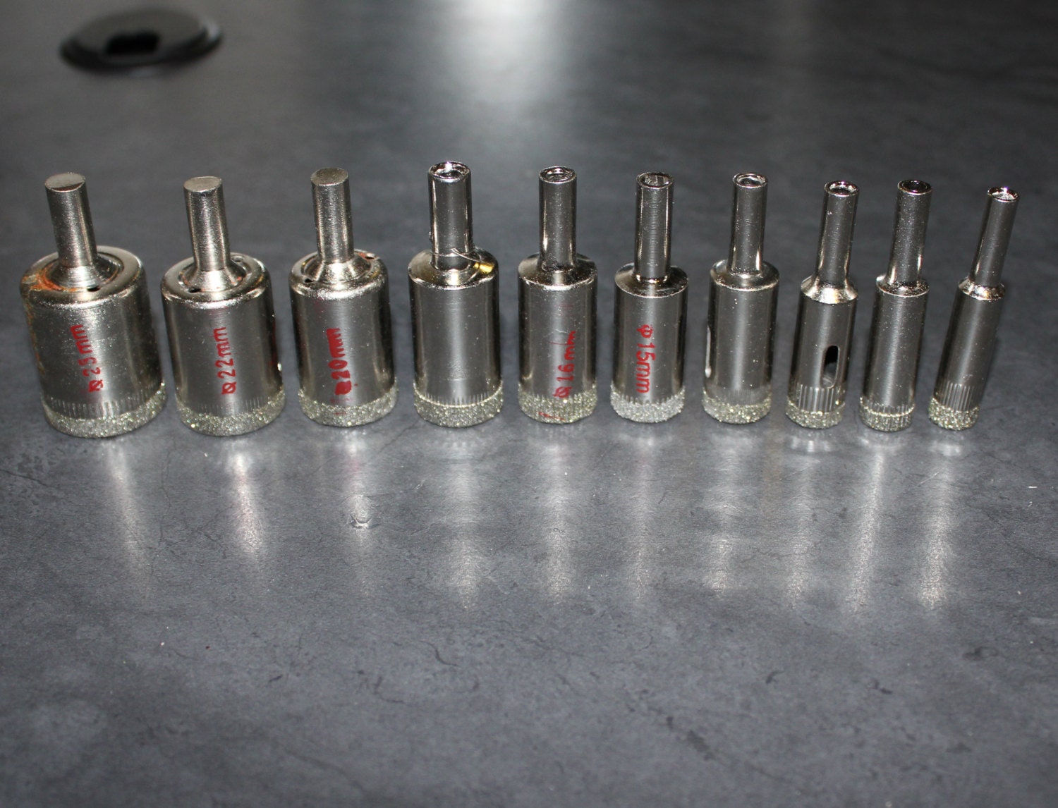 10 Assorted Size Glass Drill Bit Glass and Tile, Stone, Shell Drill