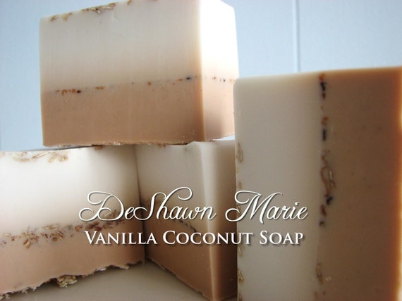 SALE SOAP- Vanilla Coconut Soap - Vegan Soap - Tropical Soap- Soap Gift - Soap Favors - Wedding Favors - Mother's Day Gift - Christmas Gift