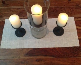Burlap table runner - accent table runner - tablescape - dining table runner - 15.5"x36" table runner - bleached table runner