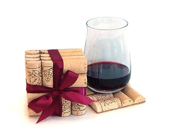 Wine Cork Coasters - SET OF 4 Coasters