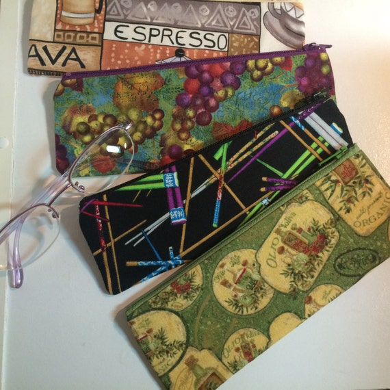 Food Themed Zippered Pencil Case by nanasadierose on Etsy