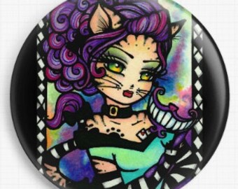 Needle Minder, Cheshire Cat, Hannah Lynn, Cross Stitch Keeper, Fridge Magnet, Pattern Holder, Cross Stitch Accessory