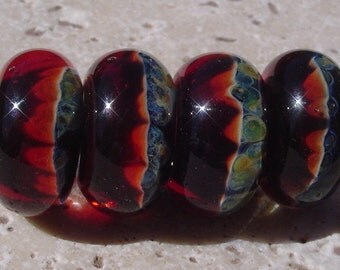 INTO the FIRE handmade boro bead set by JRG